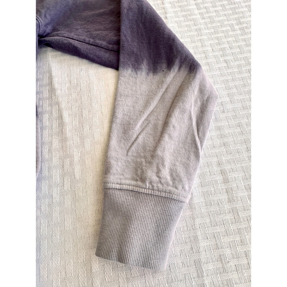Athleta Dip Dye Sweatshirt Purple Grey Ombre Raglan Pullover Small RN 54023 - Picture 4 of 13